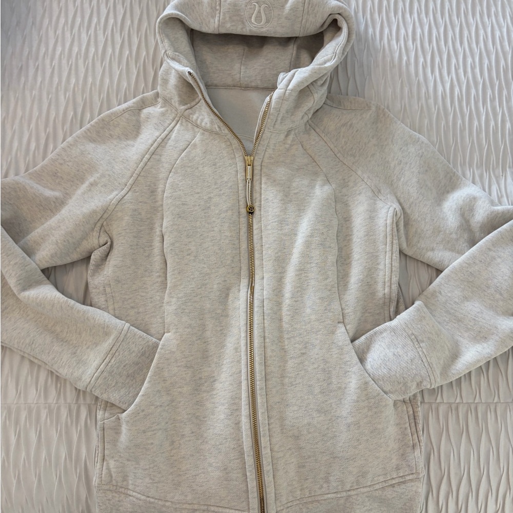 lululemon athletica Cream and Gold Full-Zip Hoodie
